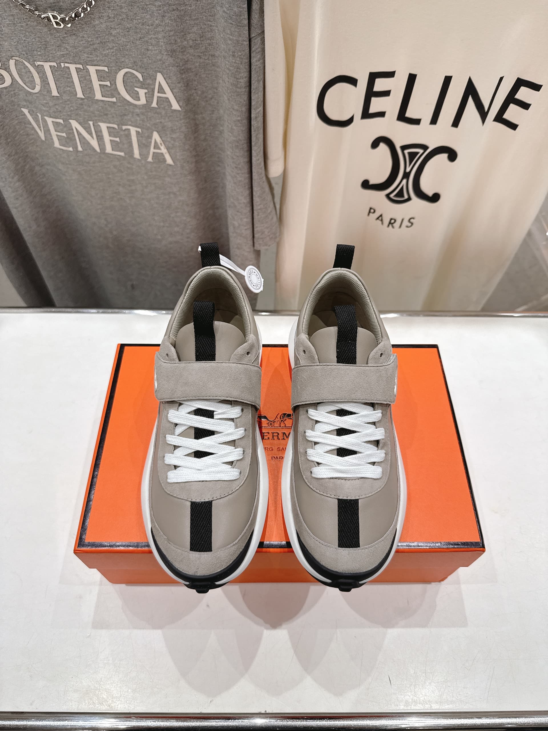 Hermès Hermes HermèsHHome25ssNew ArrivalThick-soled Velcro casual sneakers and running shoes