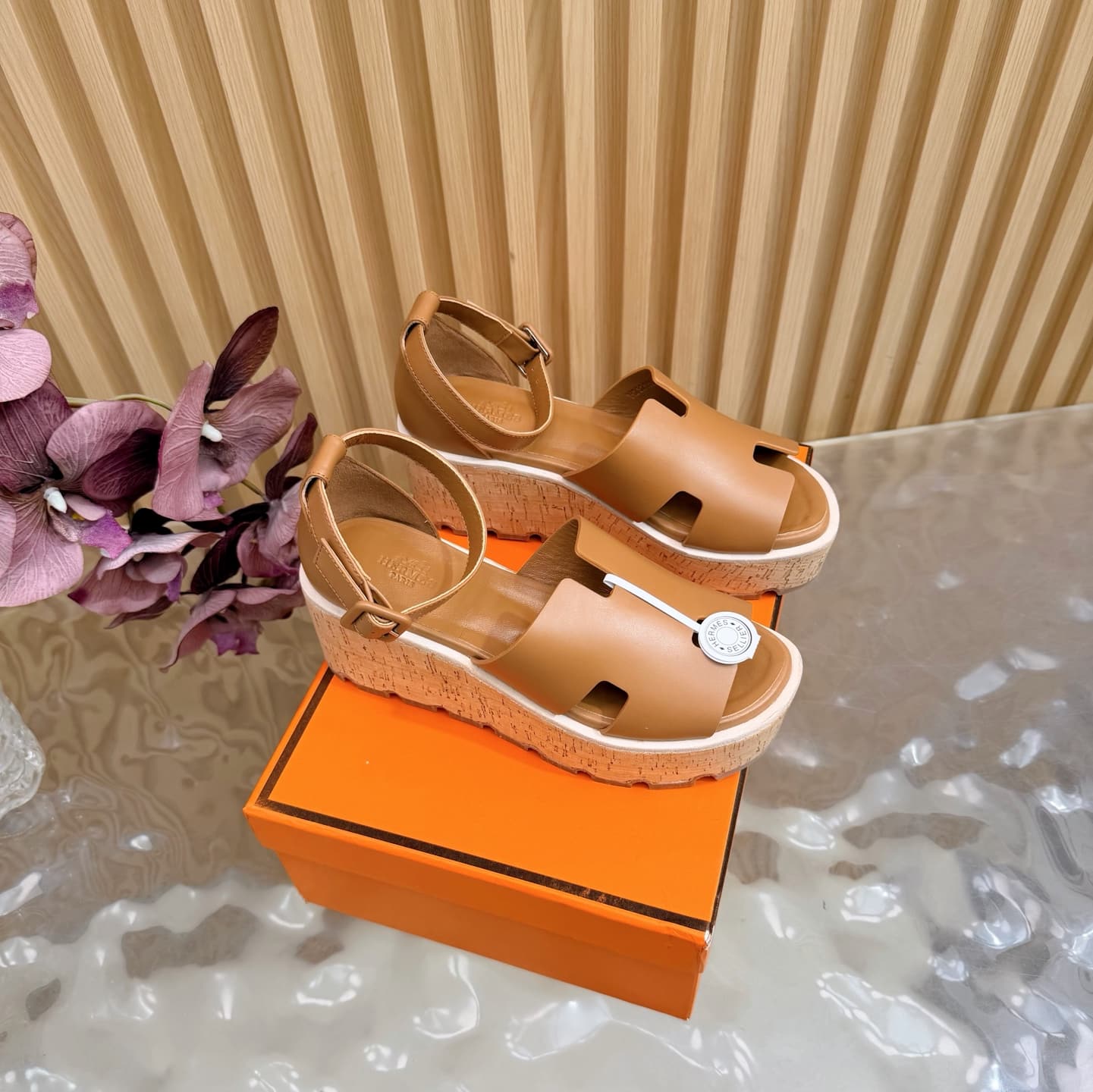 Hermès Hermès Slope heel⚠ Hemers⚠ 2026Spring and summerNew Arrival Early springNew Arrival